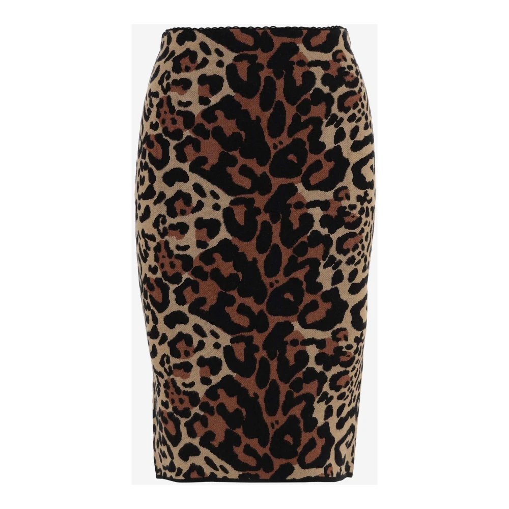 Blumarine Luipaardprint Hoge Taille Rok Multicolor Dames