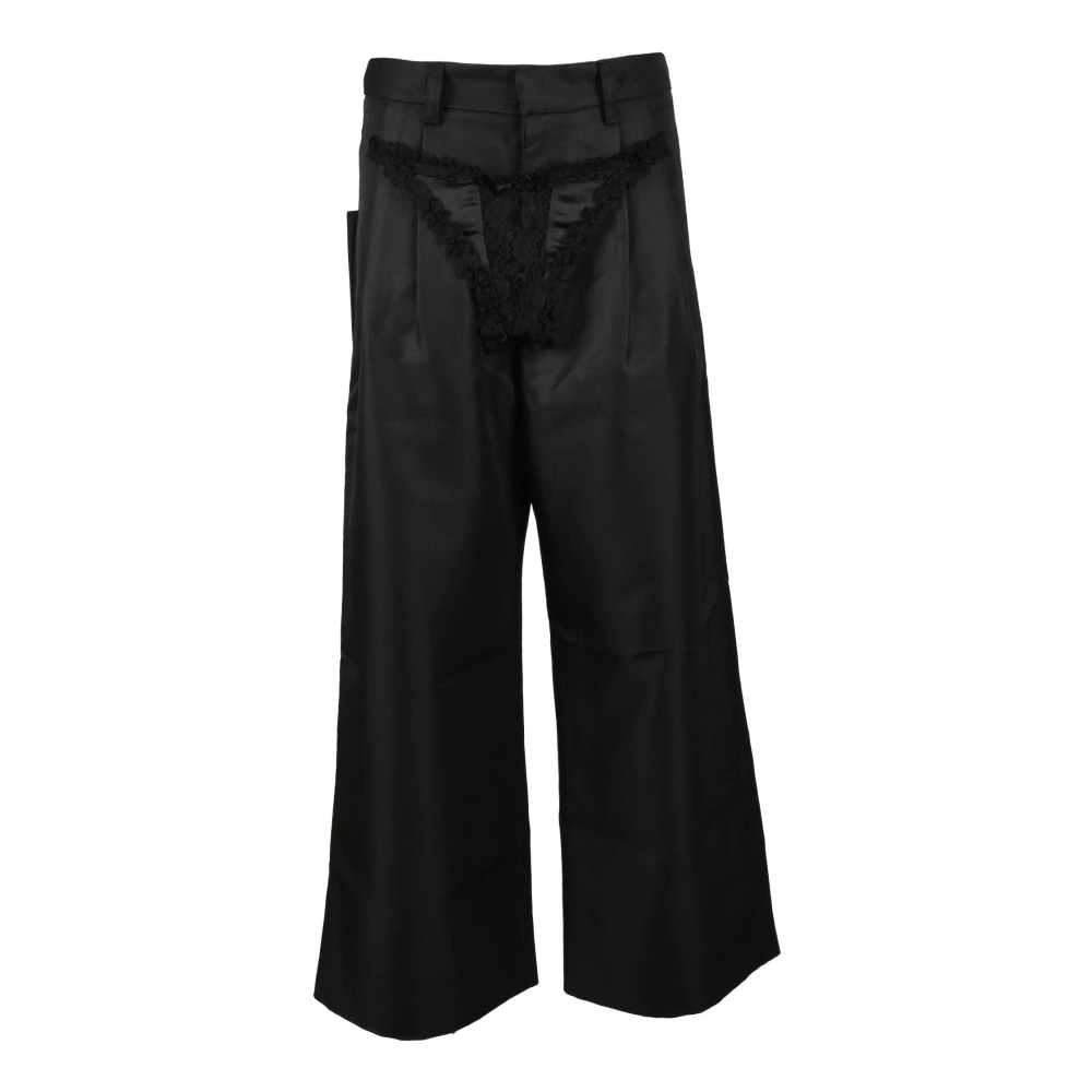 Vaquera Polyester Denim Broek Black Dames
