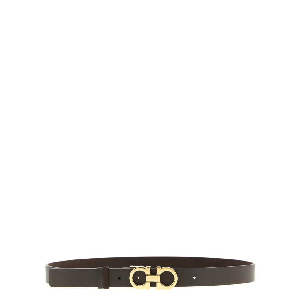 Ferragamo Women's Brown Gancini Belt - Belts - 80 Cm - Accessories
