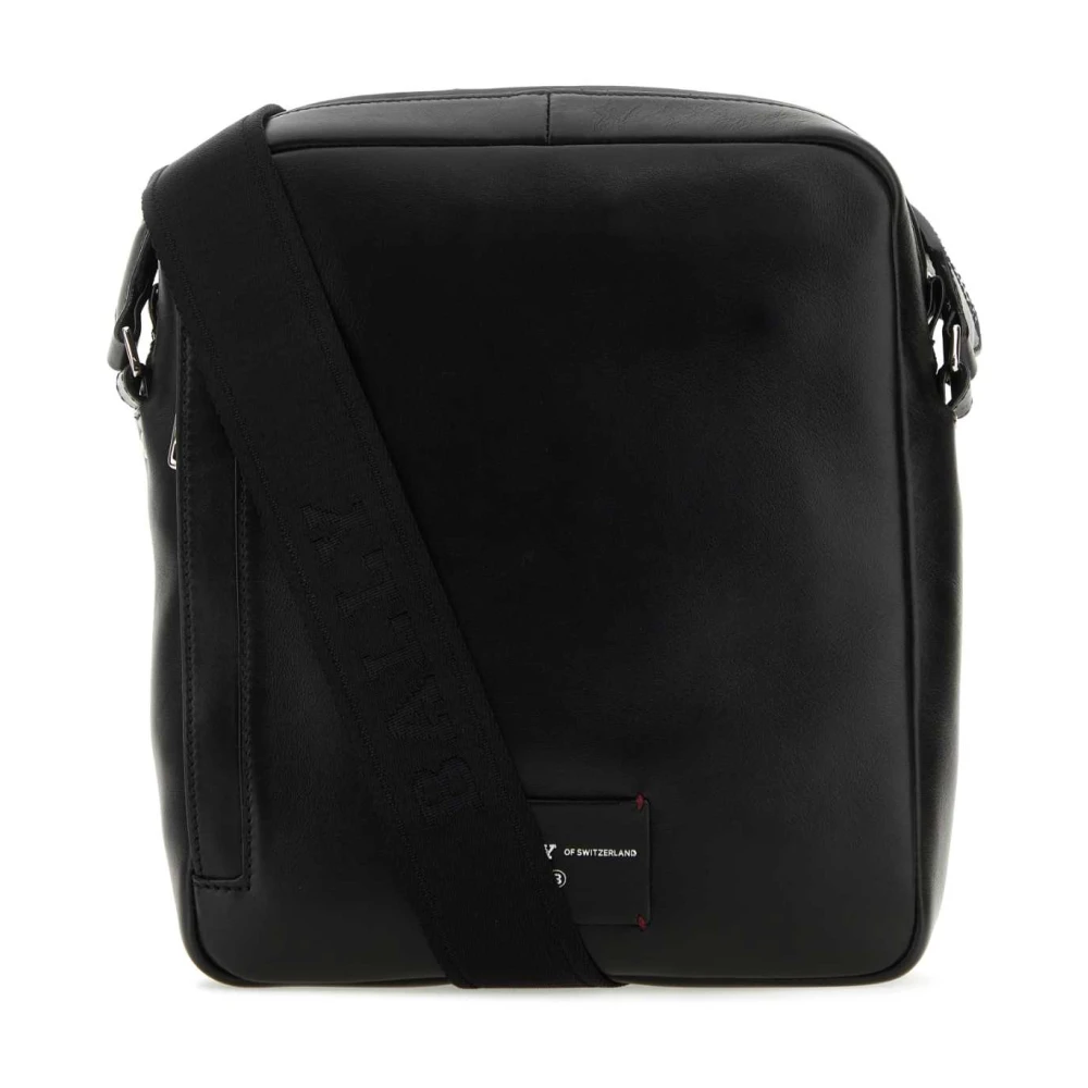 Bally Stijlvolle Zwarte Leren Crossbody Tas Black Heren