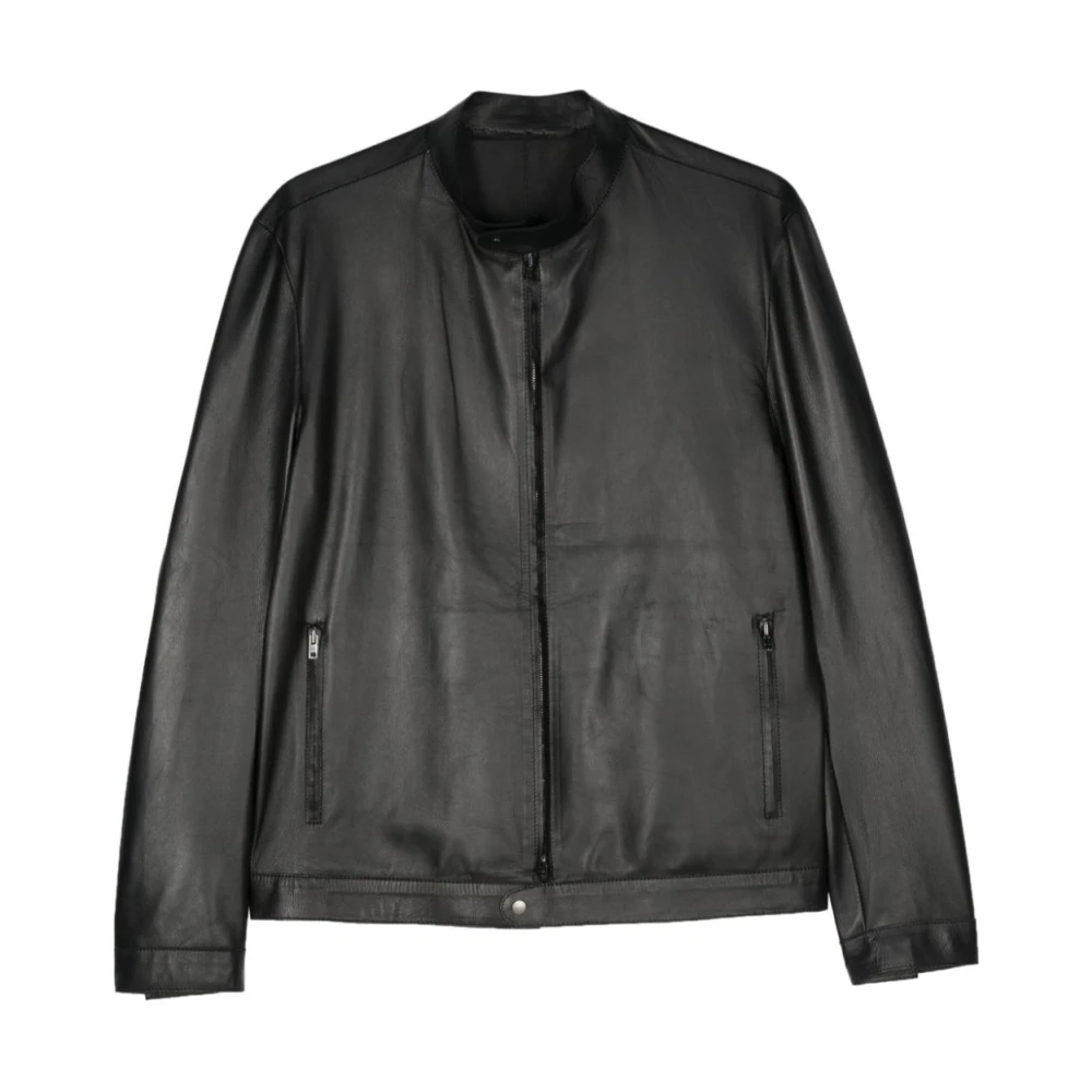 Salvatore Santoro Zwarte Stijlvolle Jassen Black Heren