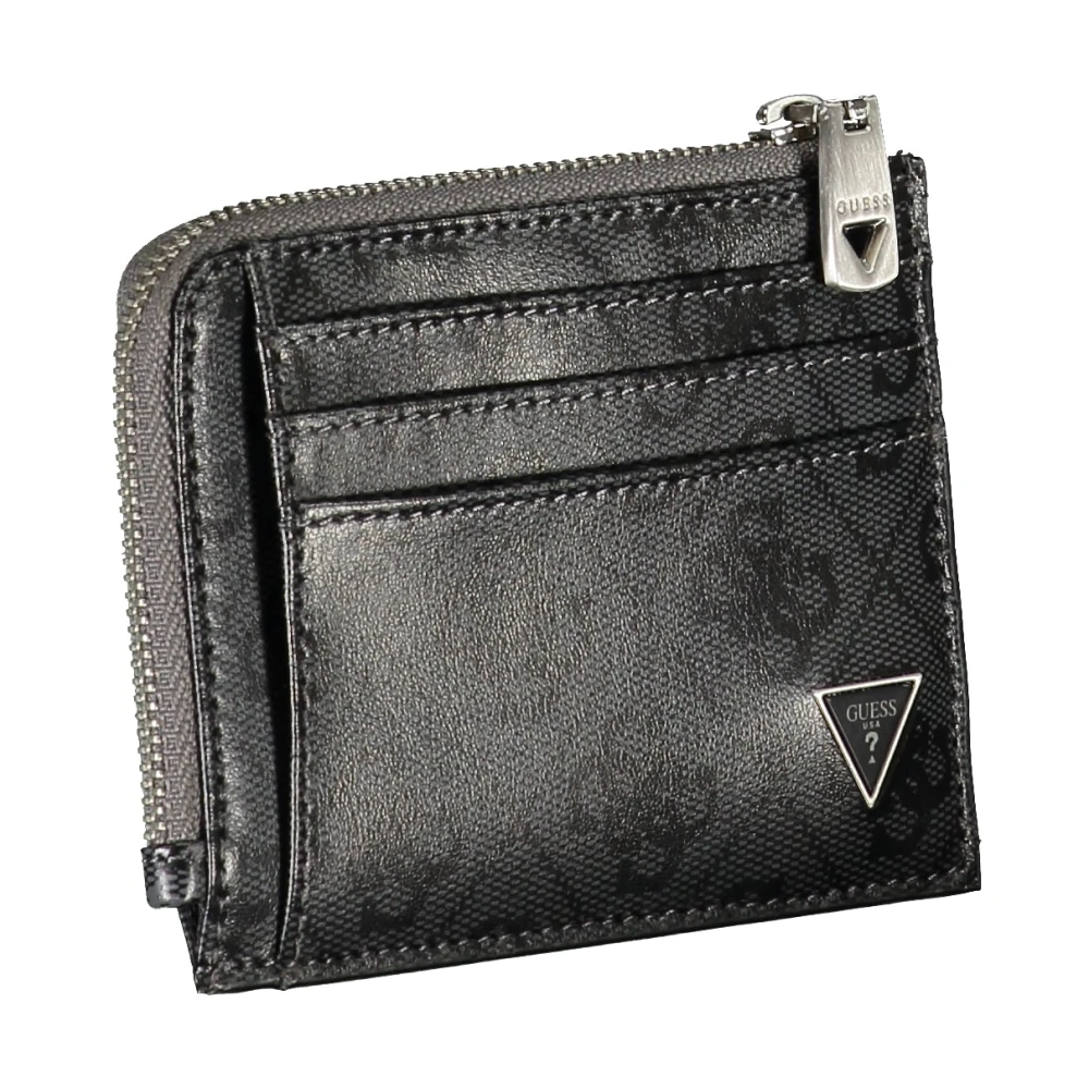 Guess Heren Portemonnee Zwart met Rits Sluiting Black Heren
