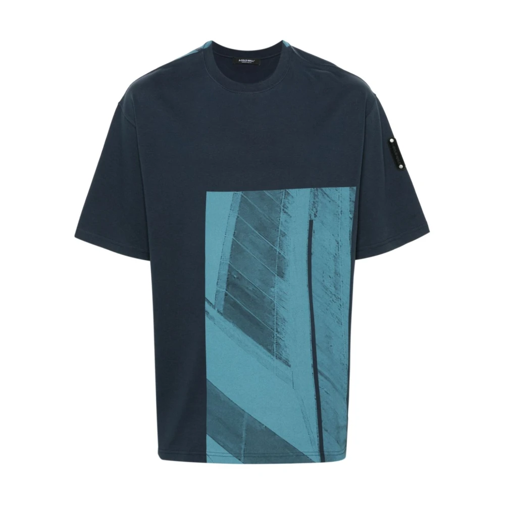A-Cold-Wall Strand Screen Printed T-Shirt Blue Heren