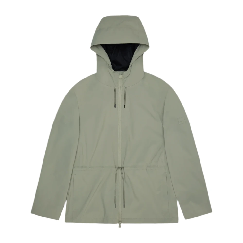 Rains Women's Green Rain Jackets, Xs, Suva Hardshell String W Jacket W3