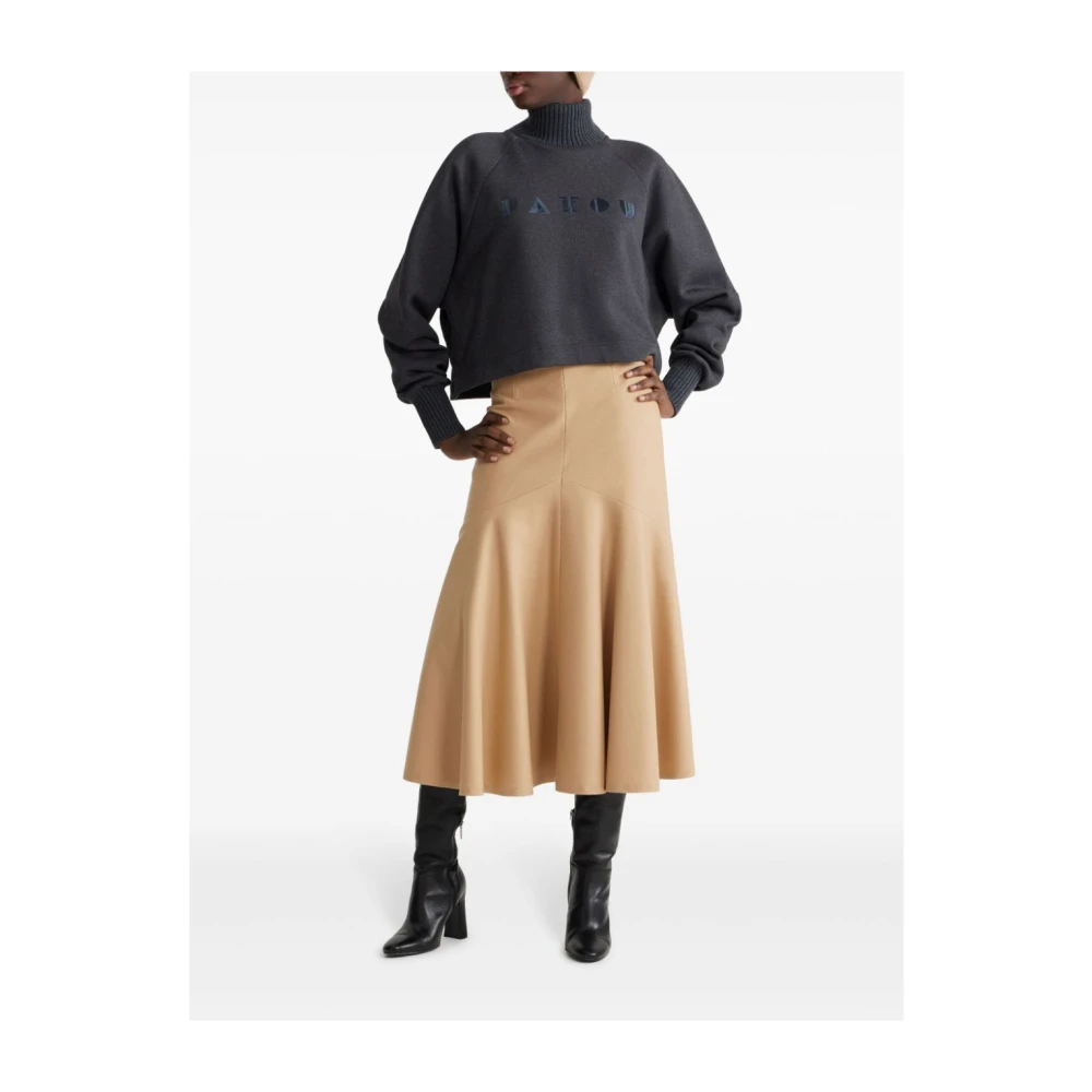 Patou Grijze Trui met Hoge Kraag Gray Dames
