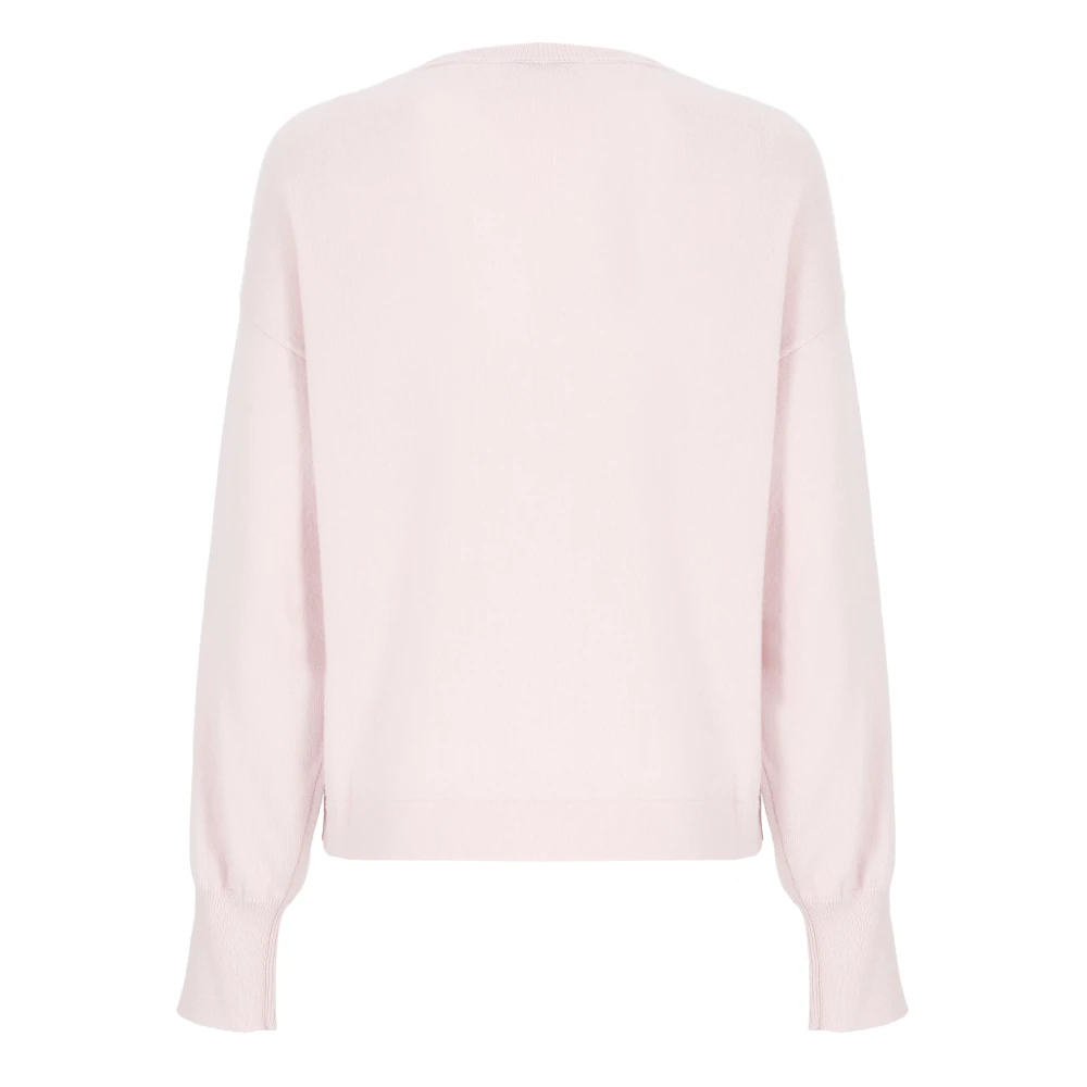 Kangra Roze Kasjmier Crewneck Trui Vrouw Pink Dames