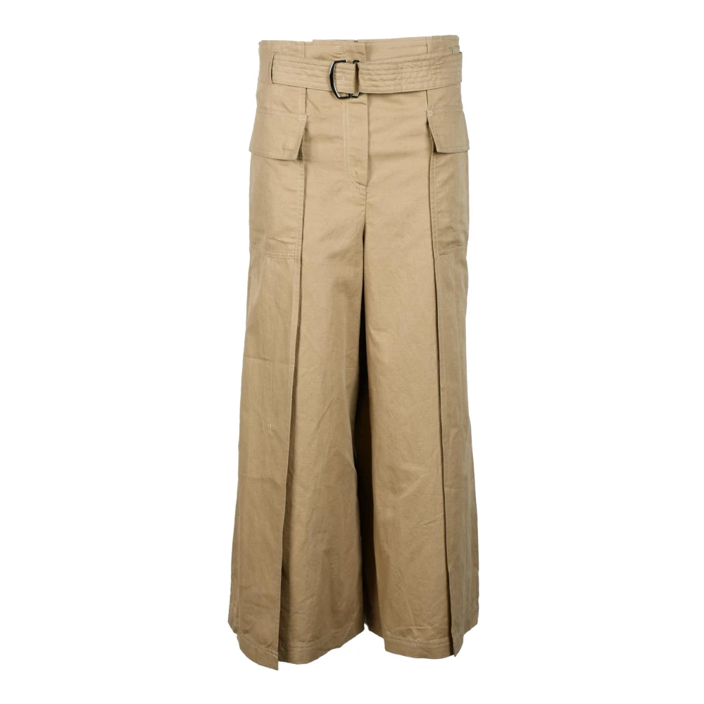 Max Mara Weekend Katoen Linnen Weekend Broek Brown Dames