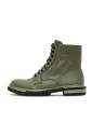 bottes-de-combat-en-cuir-classiques-vert-fonce