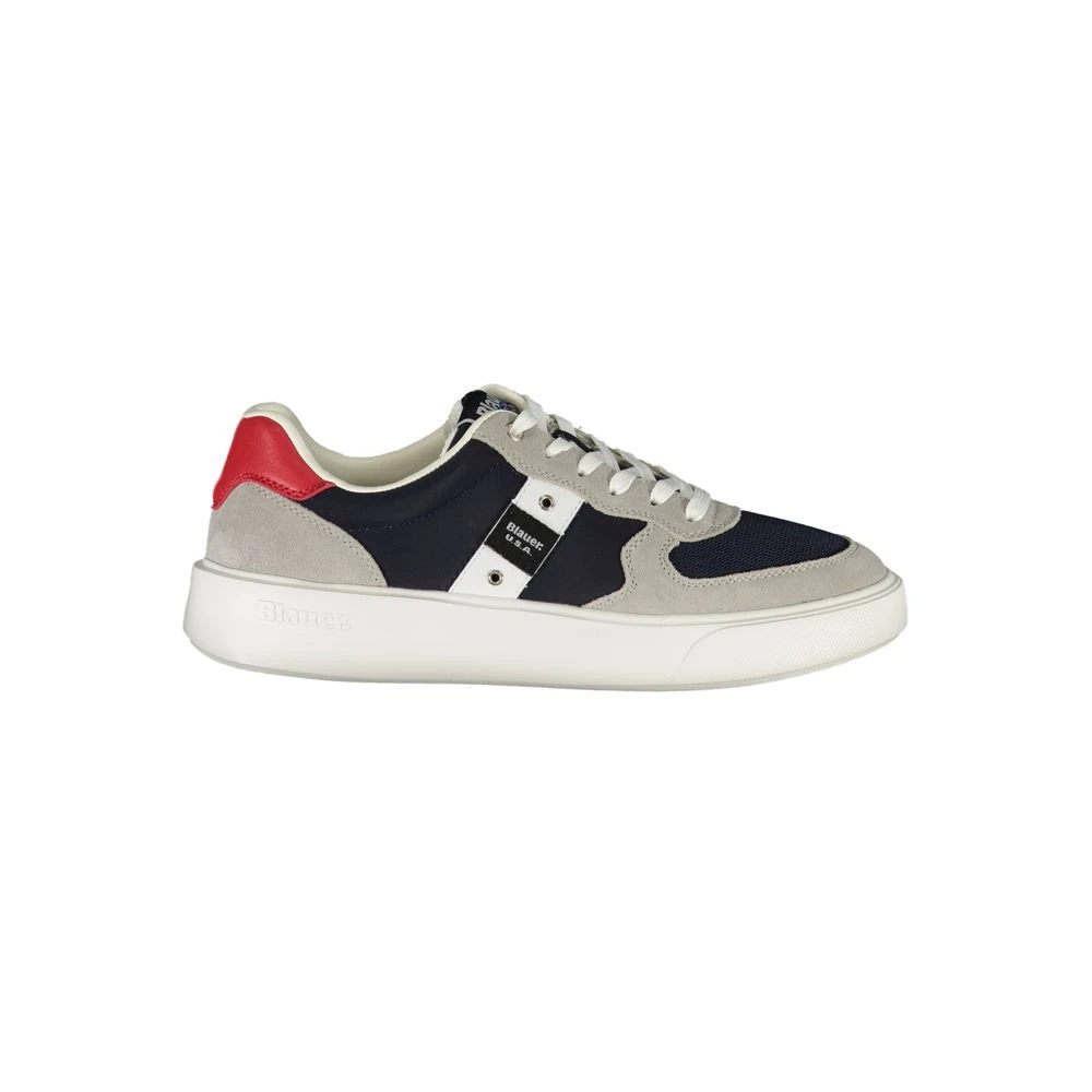 Blauer Men's Multicolor Sneakers,, Blue Leather Sneaker Size 6 Uk
