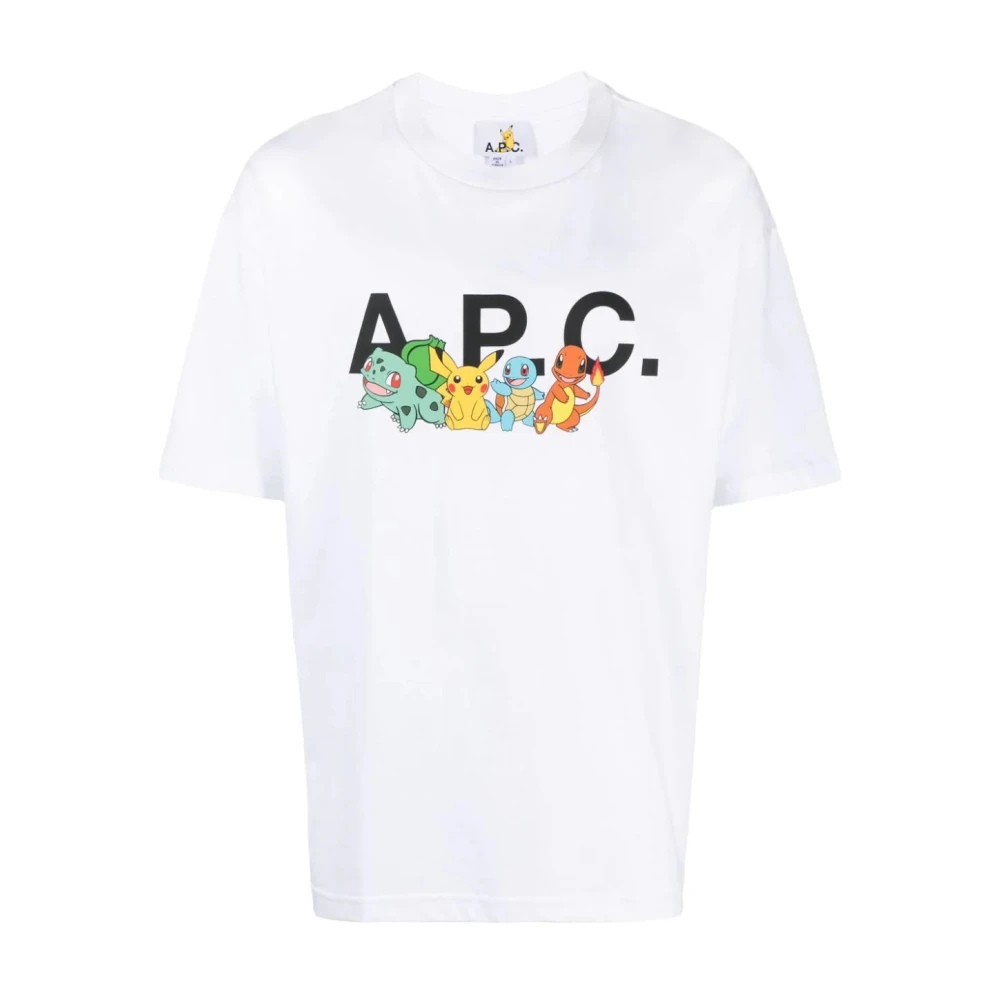 A.p.c. Pokemon T-shirt 100% katoen White Heren