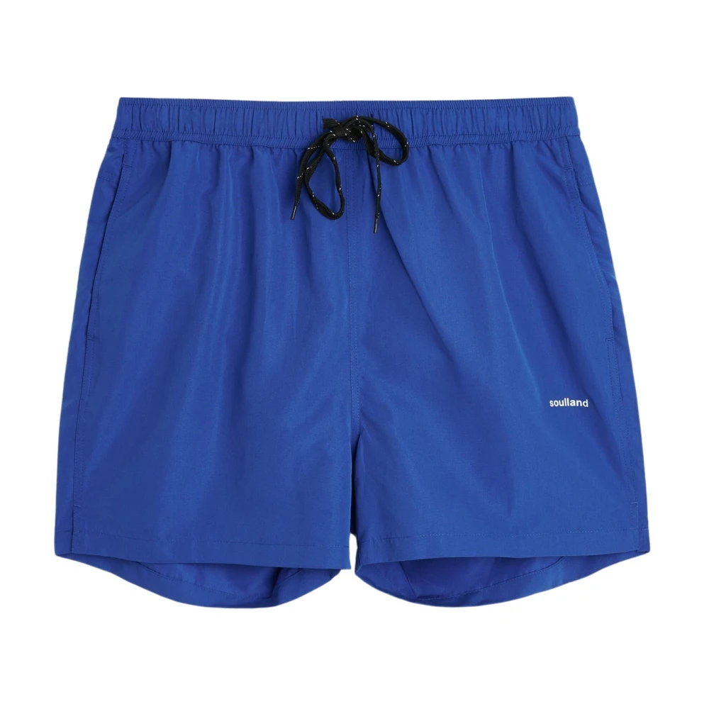 Soulland Relaxte zwemshorts met waterafstotende behandeling Blue Unisex