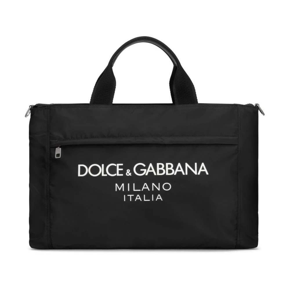 Dolce & Gabbana Men's Black Shopping Bags, One Size, Bags..