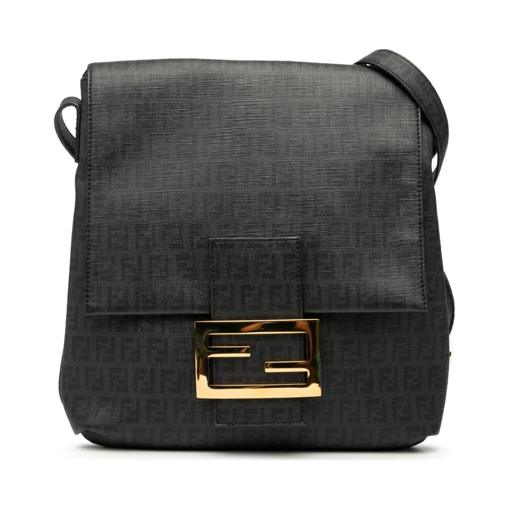 Fendi Vintage Women's Black Pre-Owned Baguette Shoulder Bag