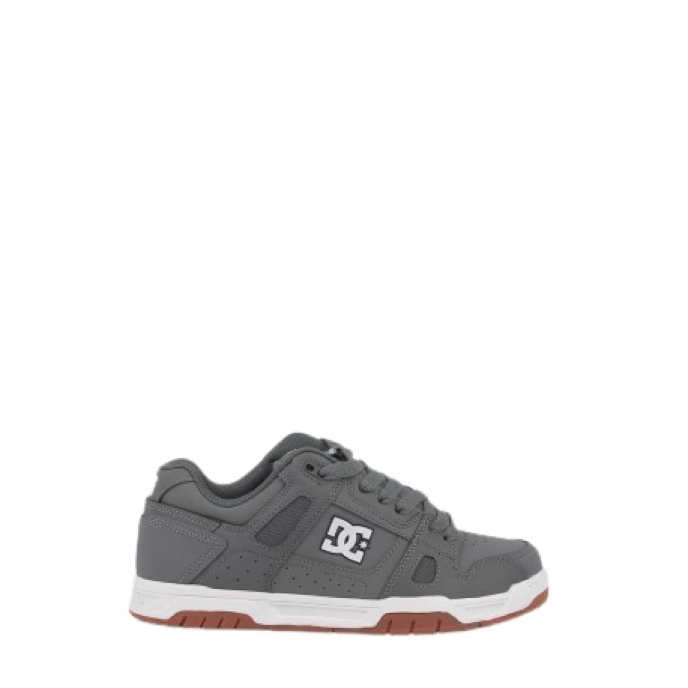 Dc Shoes Gray Sneakers, Male, 8 Uk, Trainers With Flat Laces