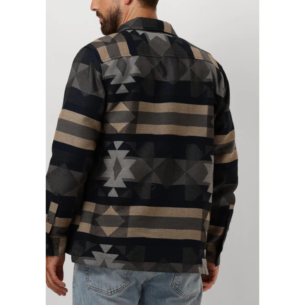 Anerkjendt Blauw Overshirt Akoscar Inka Stijlvol Comfort Multicolor Heren
