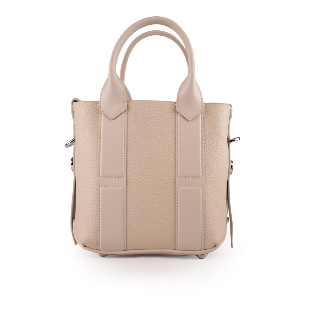 Hogan Kleine shopper tas in crème Beige Dames