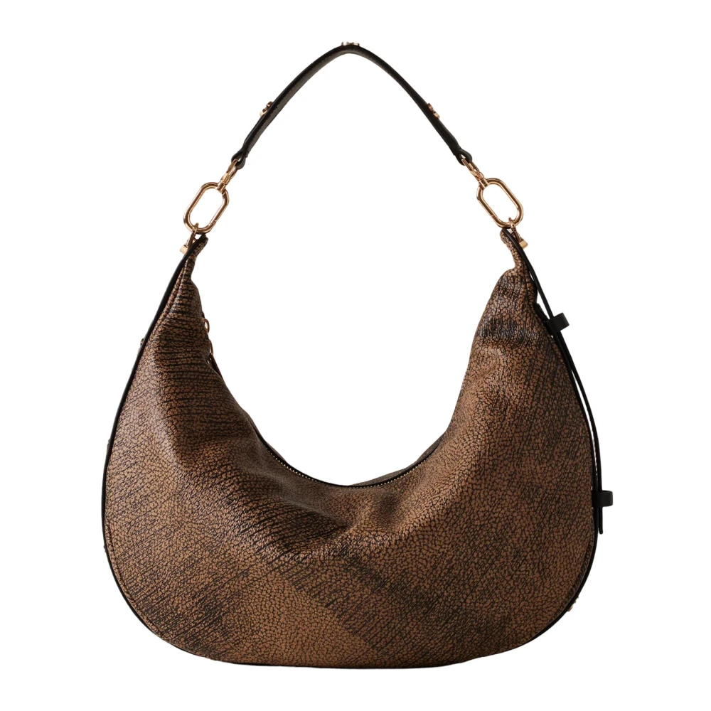 Borbonese Studded Leren Oceaan-geïnspireerde Handtas Brown Dames