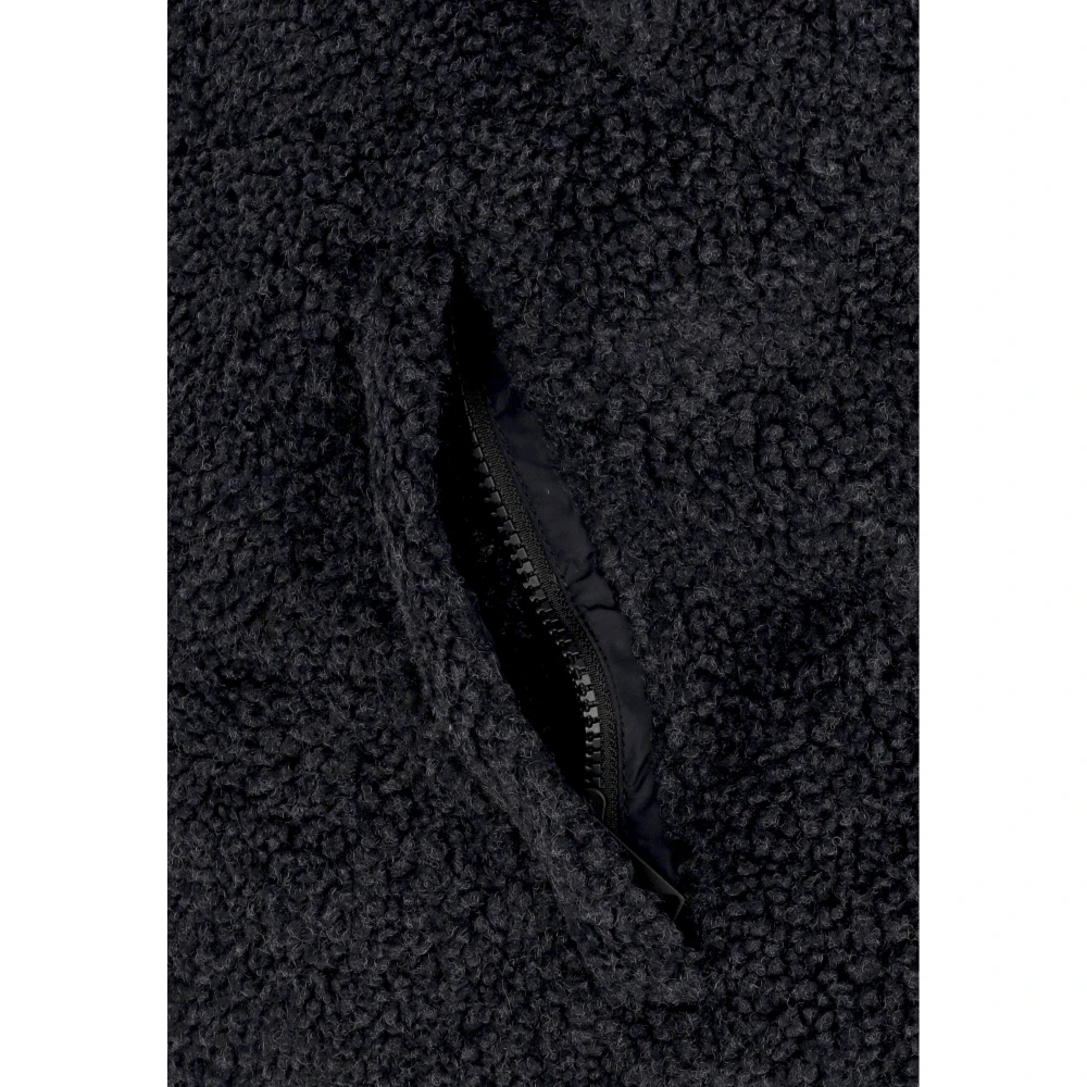 Tommy Hilfiger Zwarte Sherpa Teddy Puffer Jas Black Dames