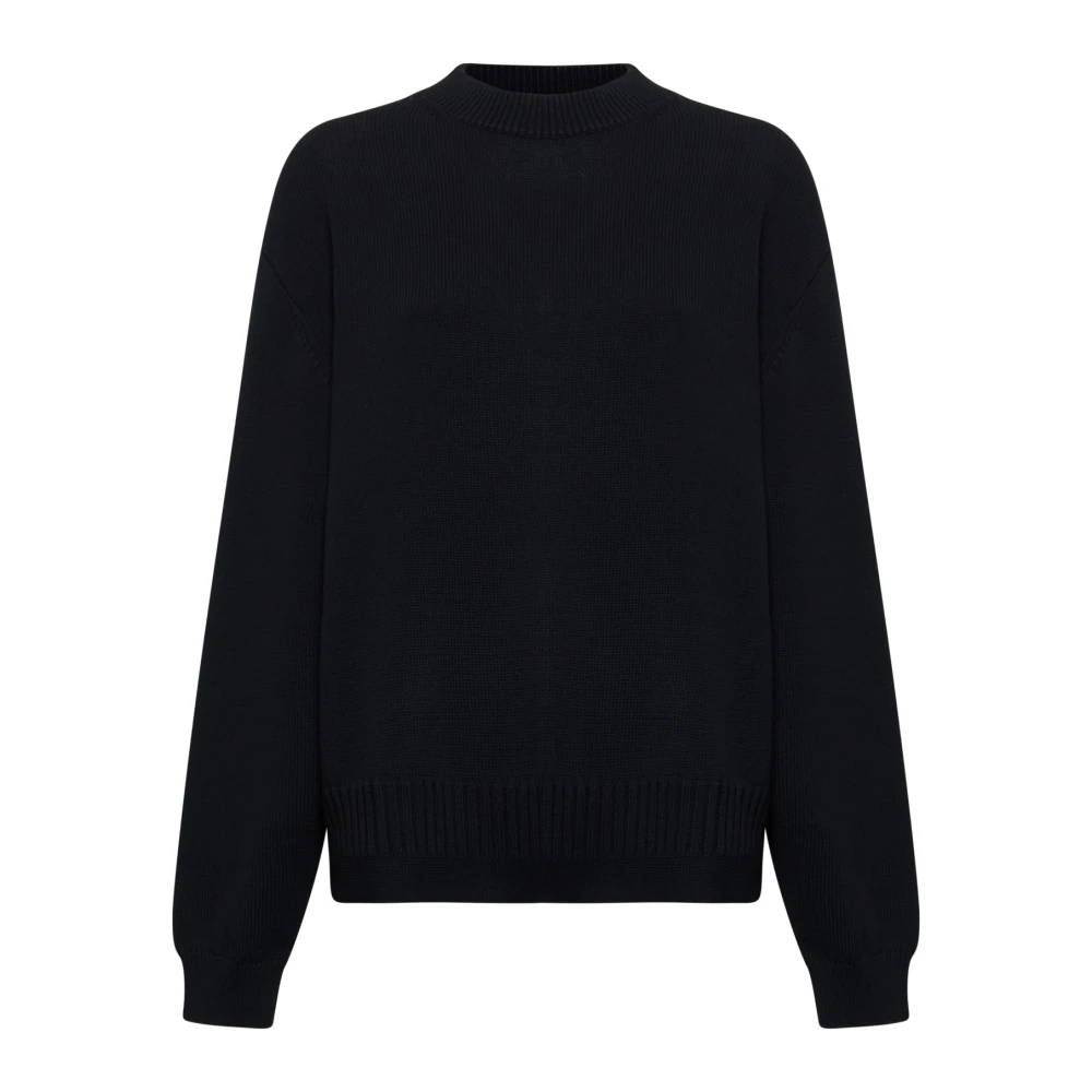 Studio Nicholson Rib Crew Neck Gebreide Kleding voor Vrouwen Black Dames