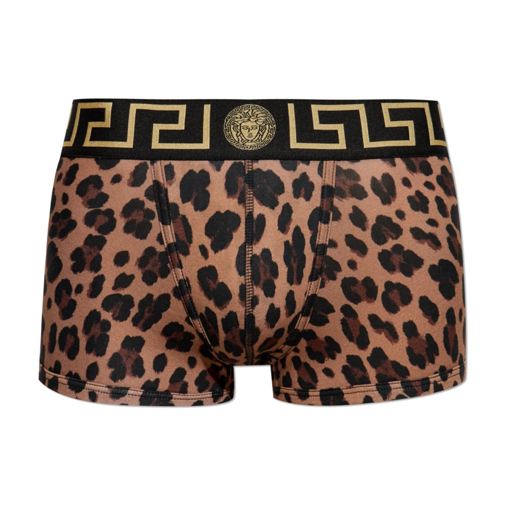 Versace Boxershorts met dierenmotief Brown Heren