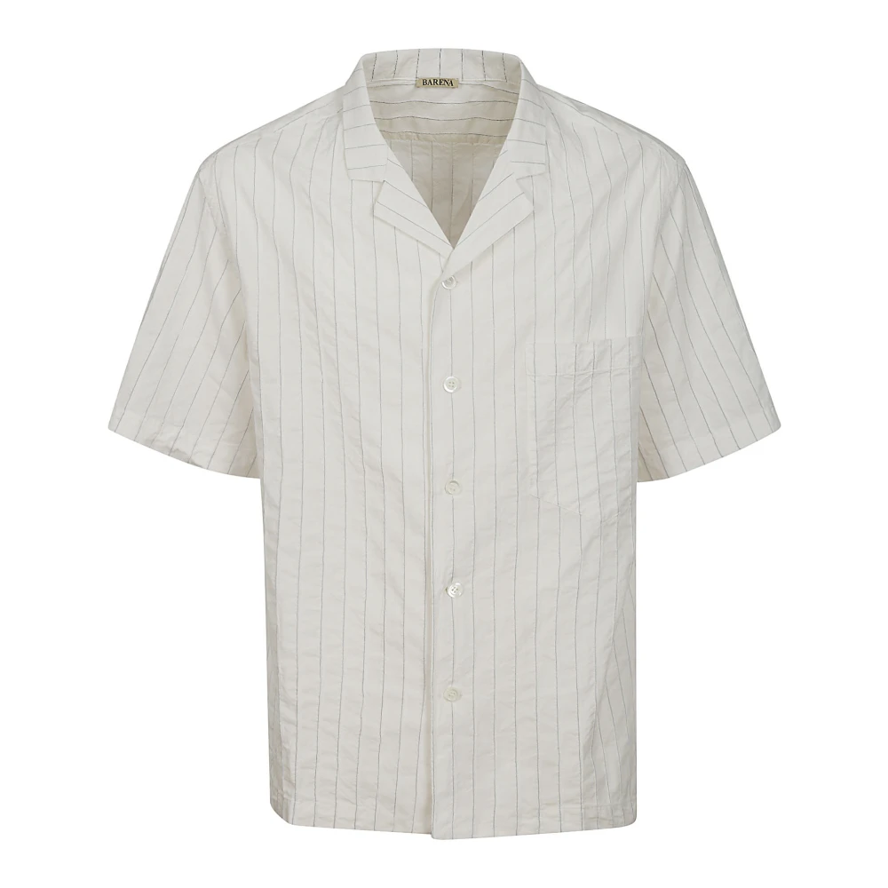 Barena Venezia Katoenen Hemd met Halve Mouwen White Heren