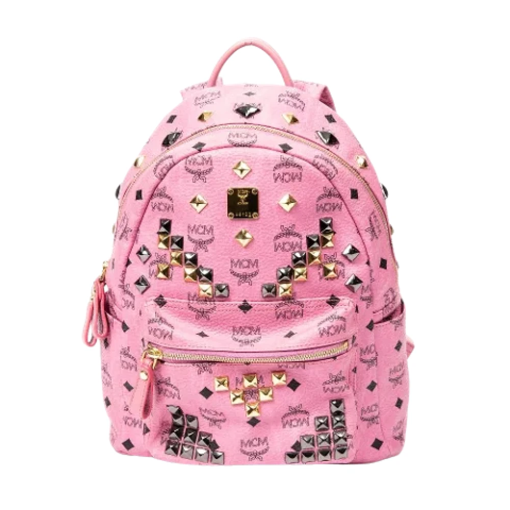 MCM Pre-owned Canvas backpacks Pink Dames