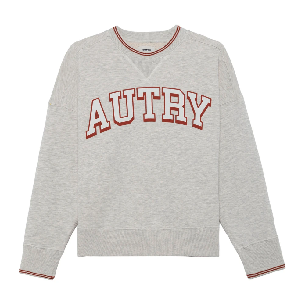 Autry Grijze College Sweatshirt Ss25 Gray Heren