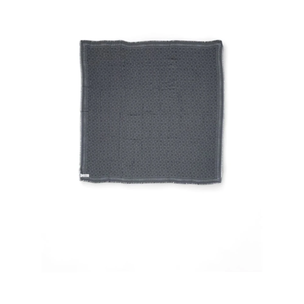 Calvin Klein Zwarte Modale Sjaal Herfst Winter Collectie Black Dames