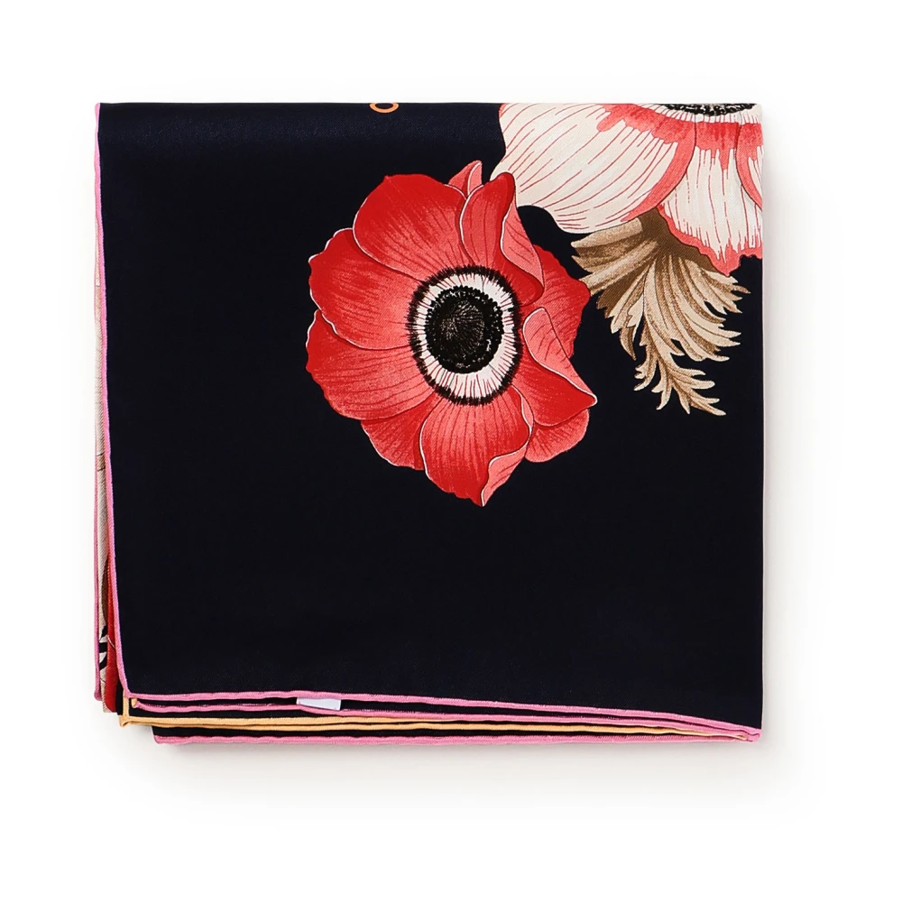 Salvatore Ferragamo Zijden Foulard Sjaal Collectie Blue Dames