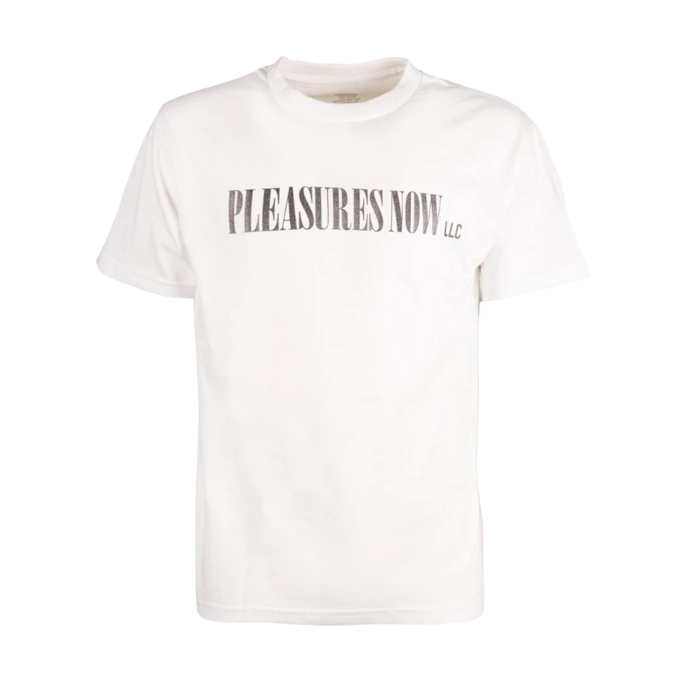 Pleasures Witte T-shirts en Polos met Voorprint White Heren