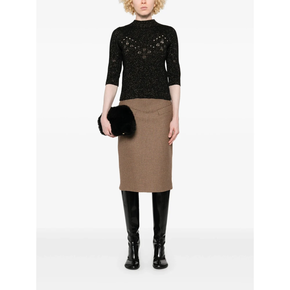 Twinset Zwart en Goud Lurex Gebreid Black Dames