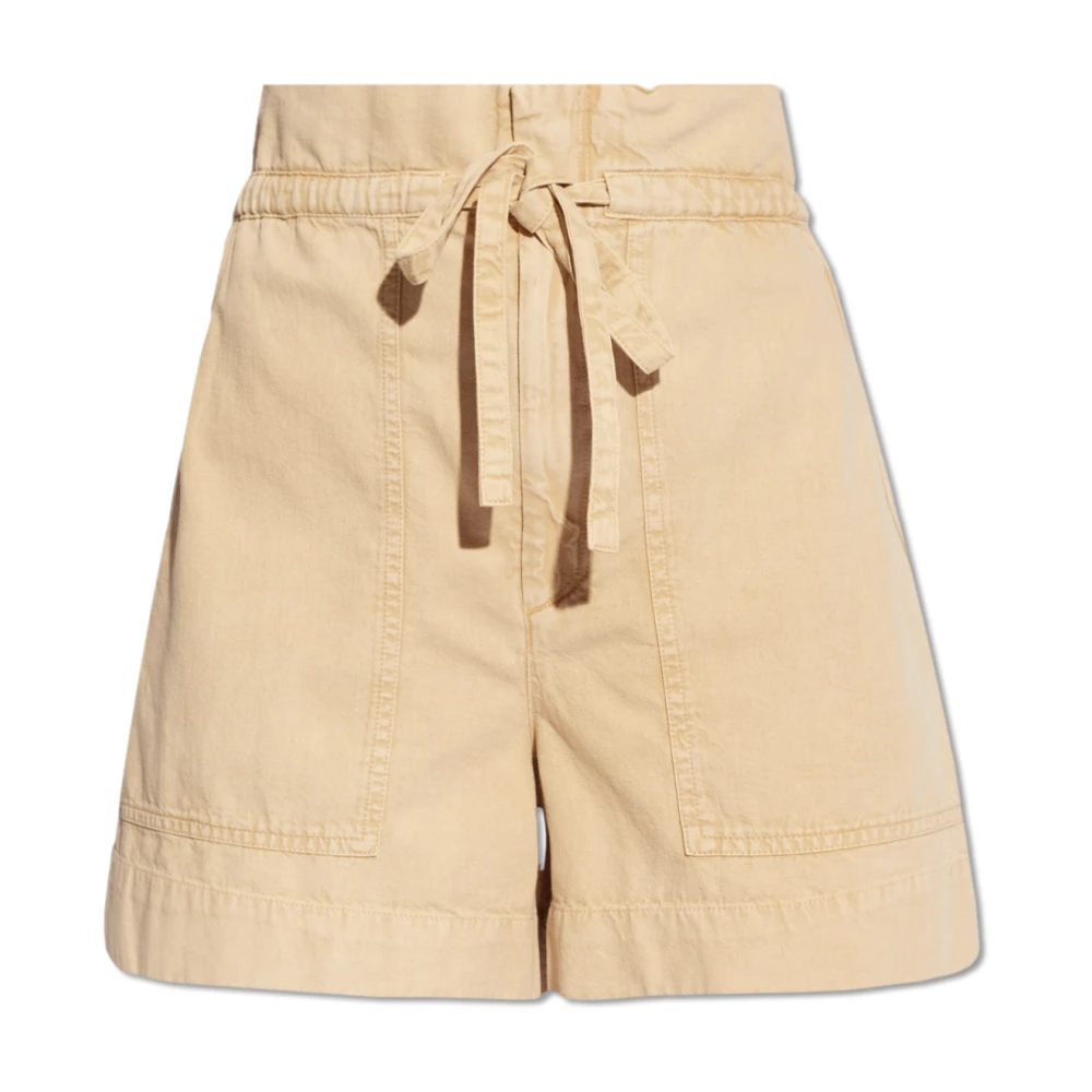 Isabel marant Sand Denim Shorts met Zakken Integration Test Beige Dames