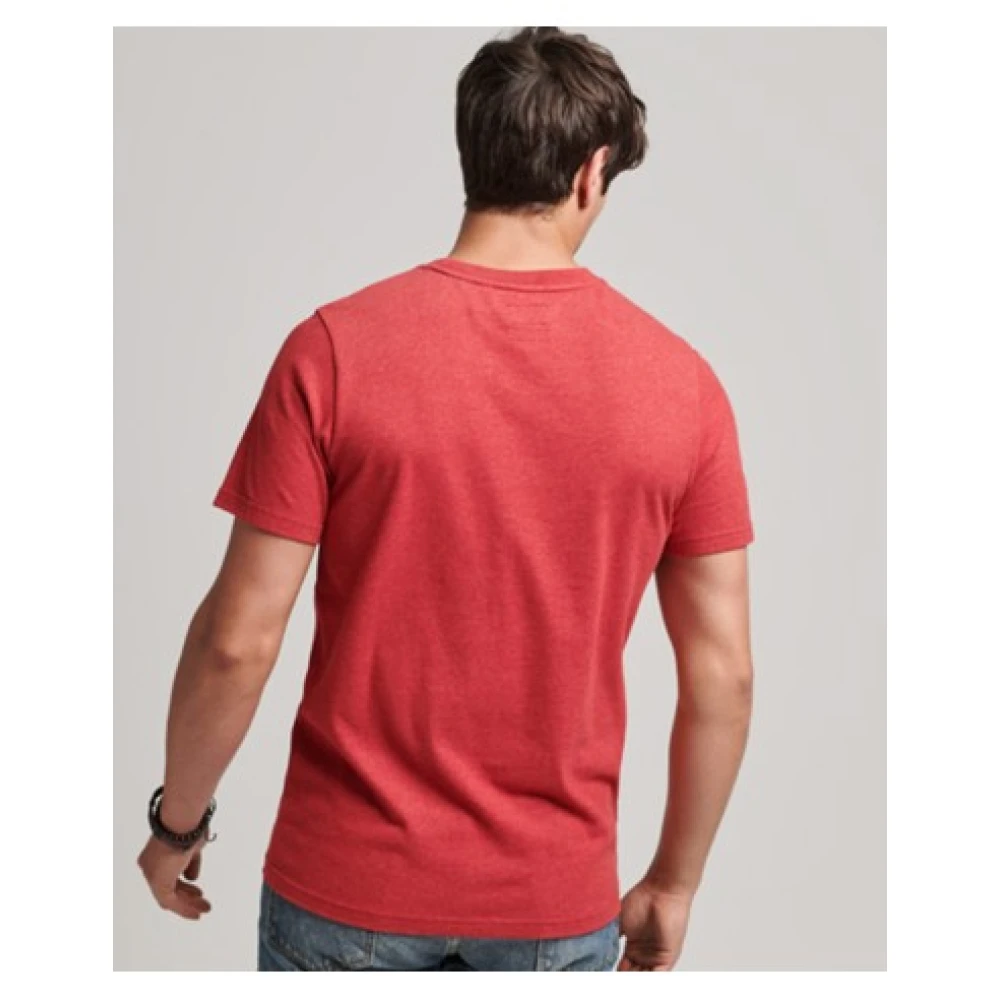 Superdry Logo Print T-Shirt Red Heren