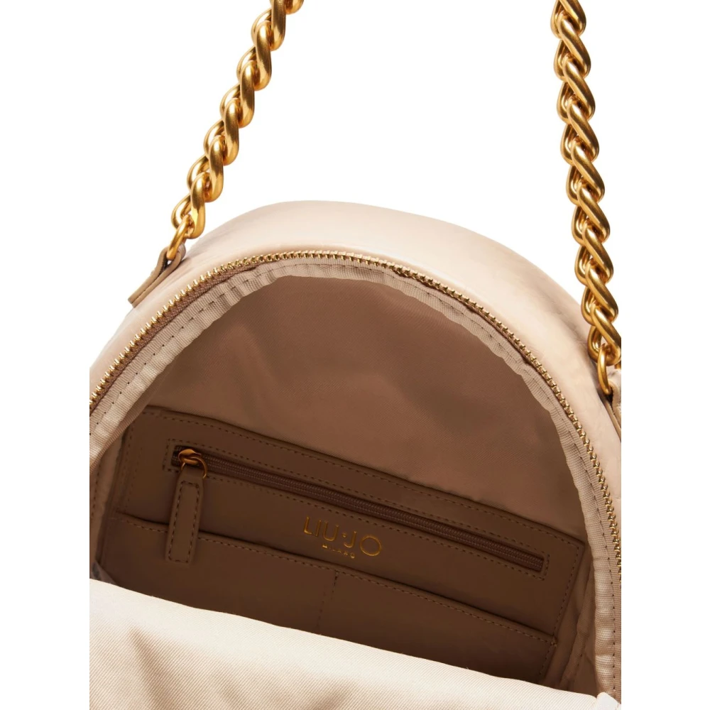 Liu Jo Beige Rugzak met Kettinghandvat Beige Dames