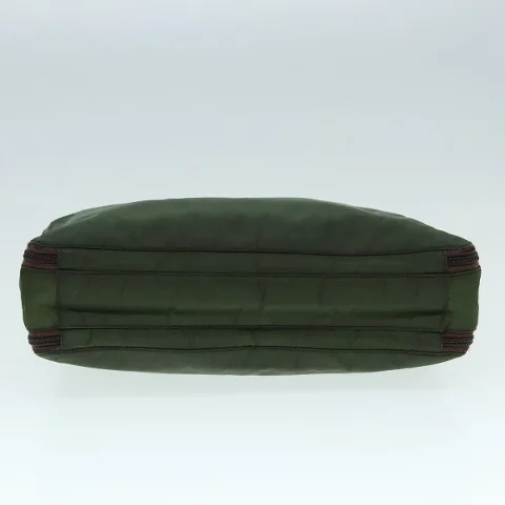 Prada Vintage Pre-owned Leather handbags Green Dames