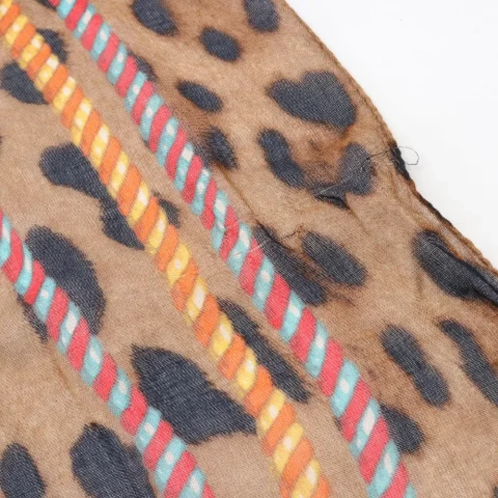 Dolce & Gabbana Pre-owned Silk scarves Brown Dames
