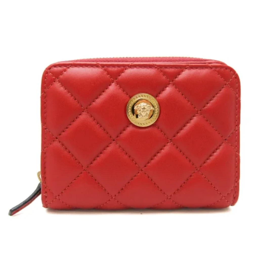 Versace Pre-owned Leather wallets Red Dames