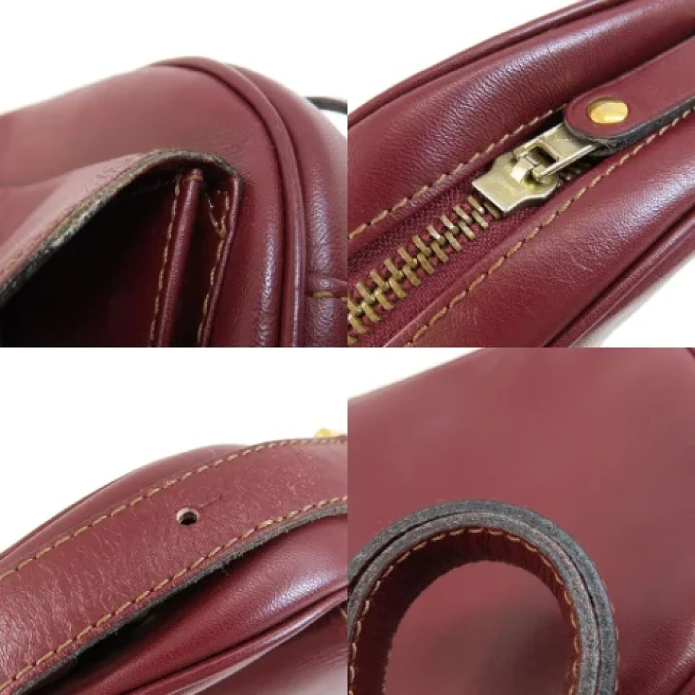 Cartier Vintage Pre-owned Leather shoulder-bags Red Dames