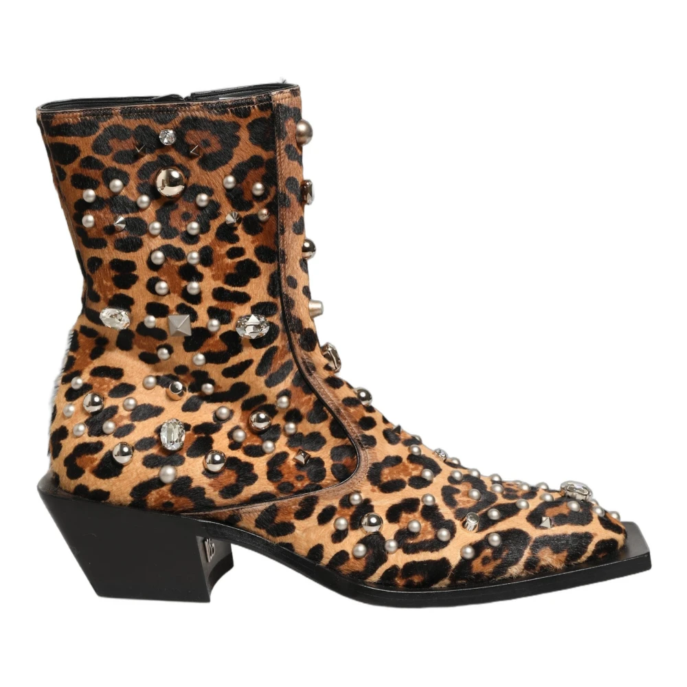 Dolce & Gabbana Men's Brown Mid Calf Boots - Cowboy & Biker Boots - 10 Uk - Shoes