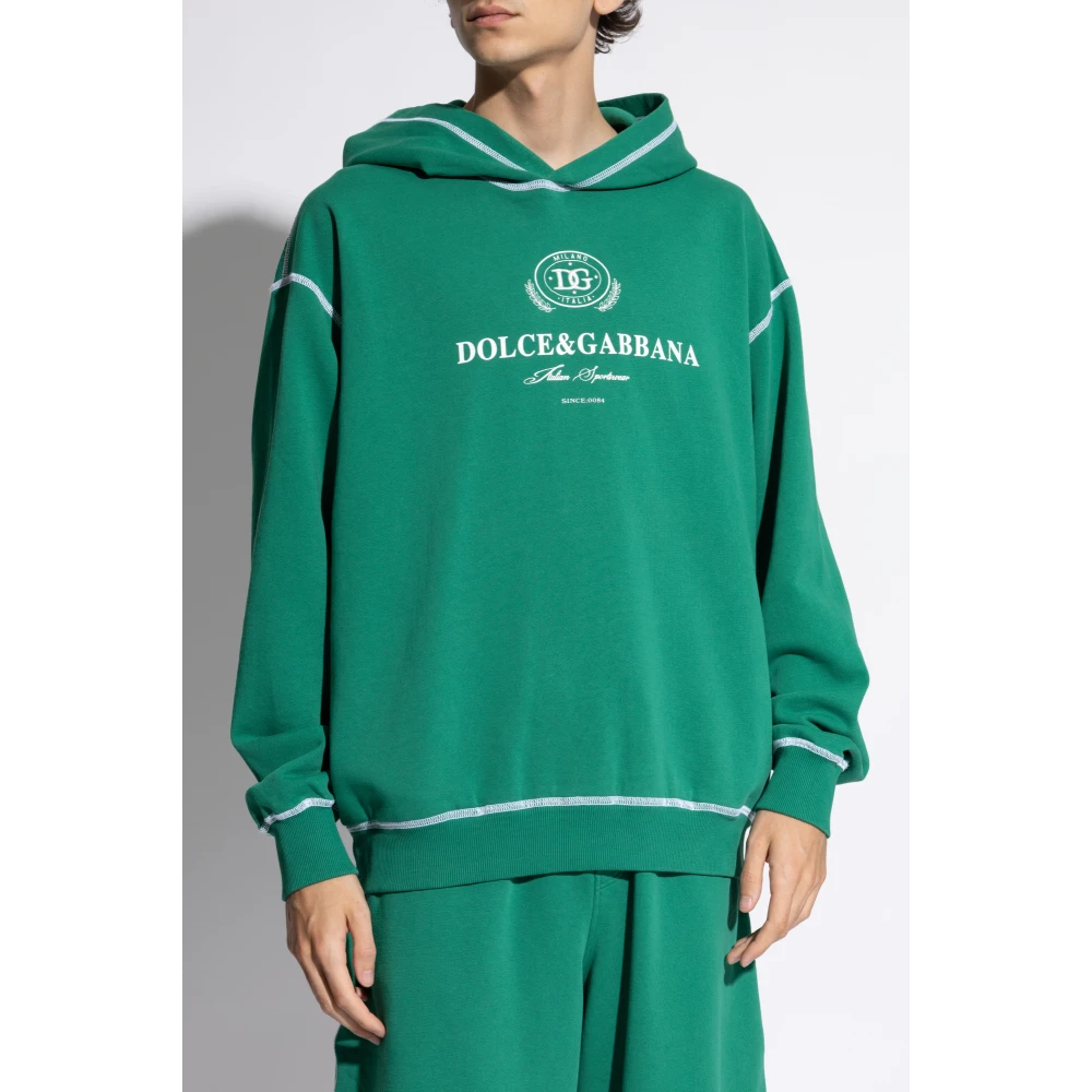 Dolce & Gabbana Hoodie Green Heren