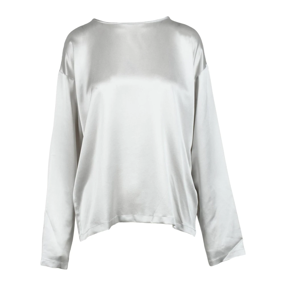 Fabiana Filippi Zijden blouse met unieke stijl Gray Dames