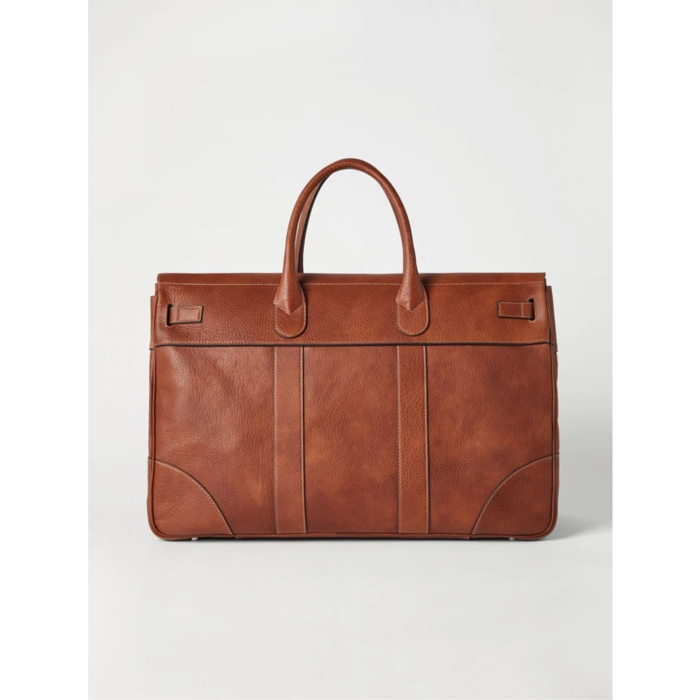 BRUNELLO CUCINELLI Elegante Koffers Collectie Brown Heren