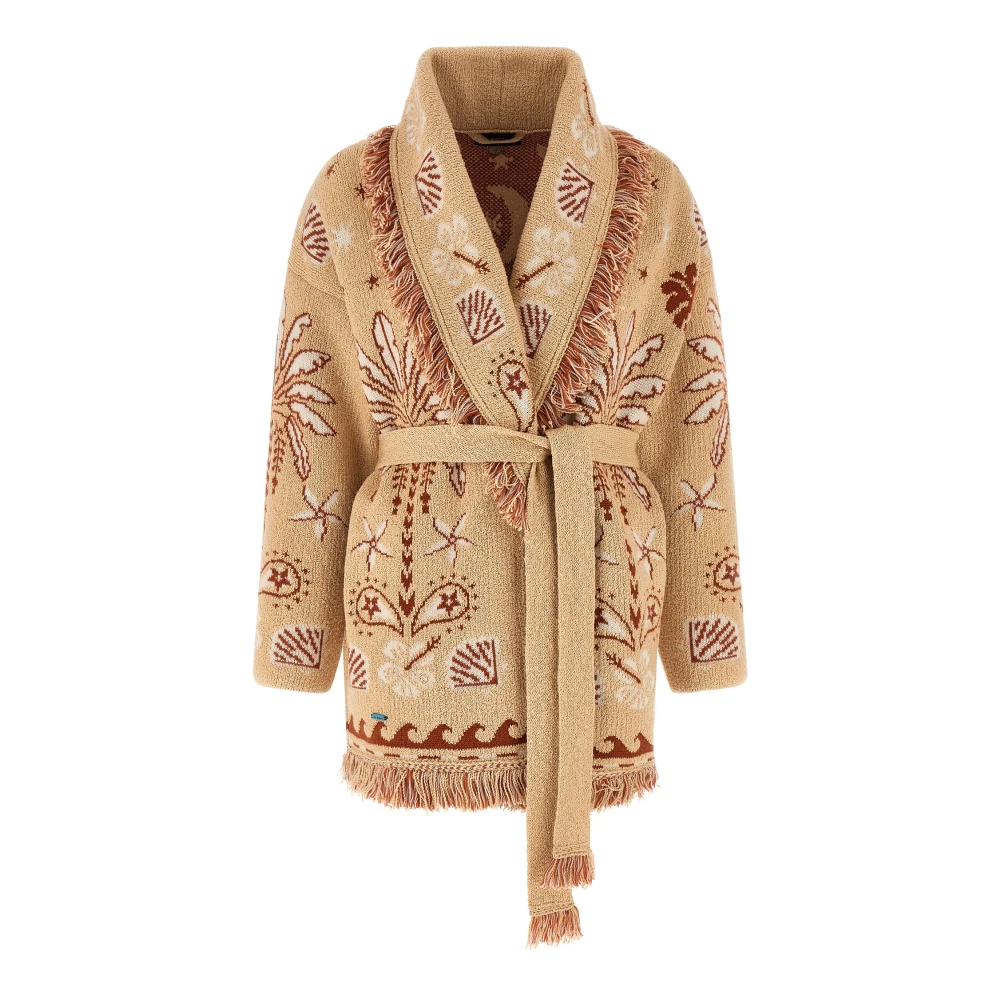 Alanui Multicolor Echoes Of The Island Cardigan - Female - Cardigans - M - Knitwear