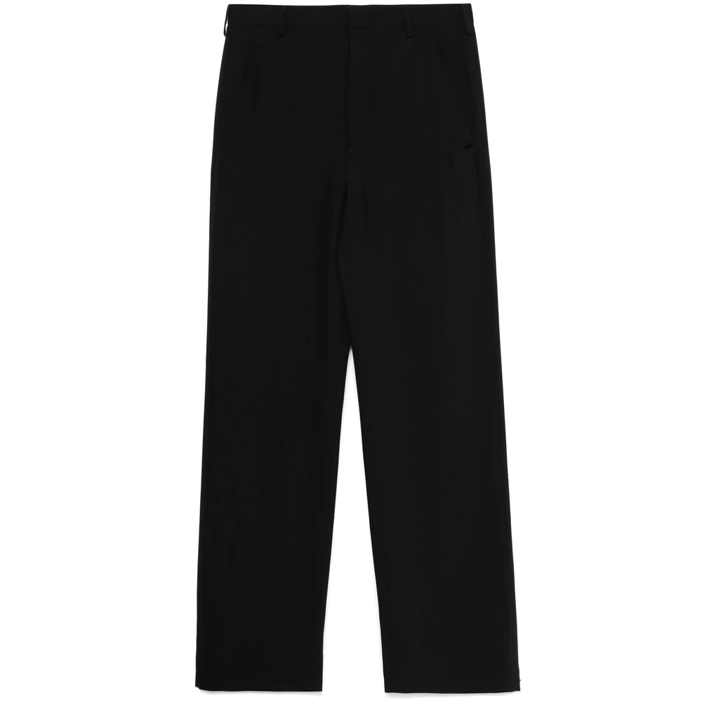 Ann Demeulemeester Zwarte Broek met Zakken en Knopen Black Heren
