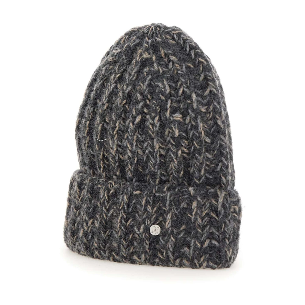 Closed Grijze Wollen Gebreide Baretmuts Gray Dames