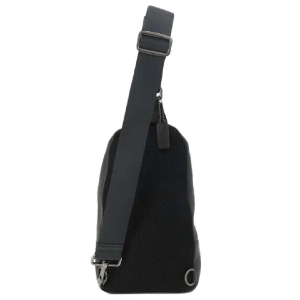 Coach Pre-owned Leather crossbody-bags Black Heren