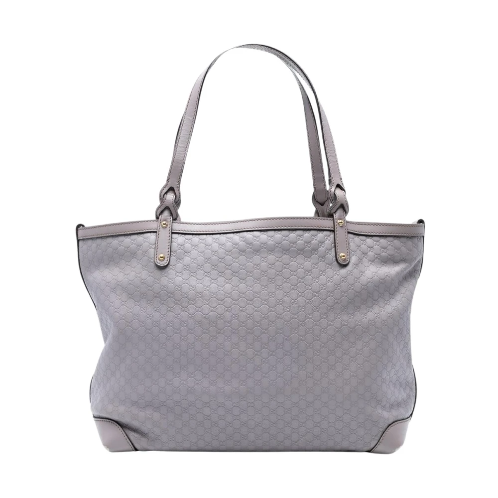 Gucci Vintage Women's Purple Pre-Owned Leather Tote Bag