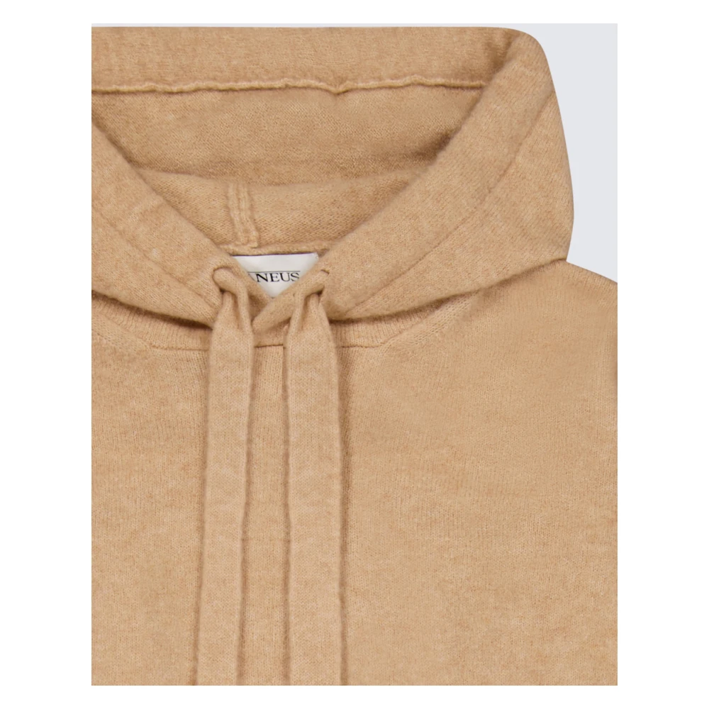 Laneus Kasjmier Zijde Hoodie Boxy Fit Brown Dames