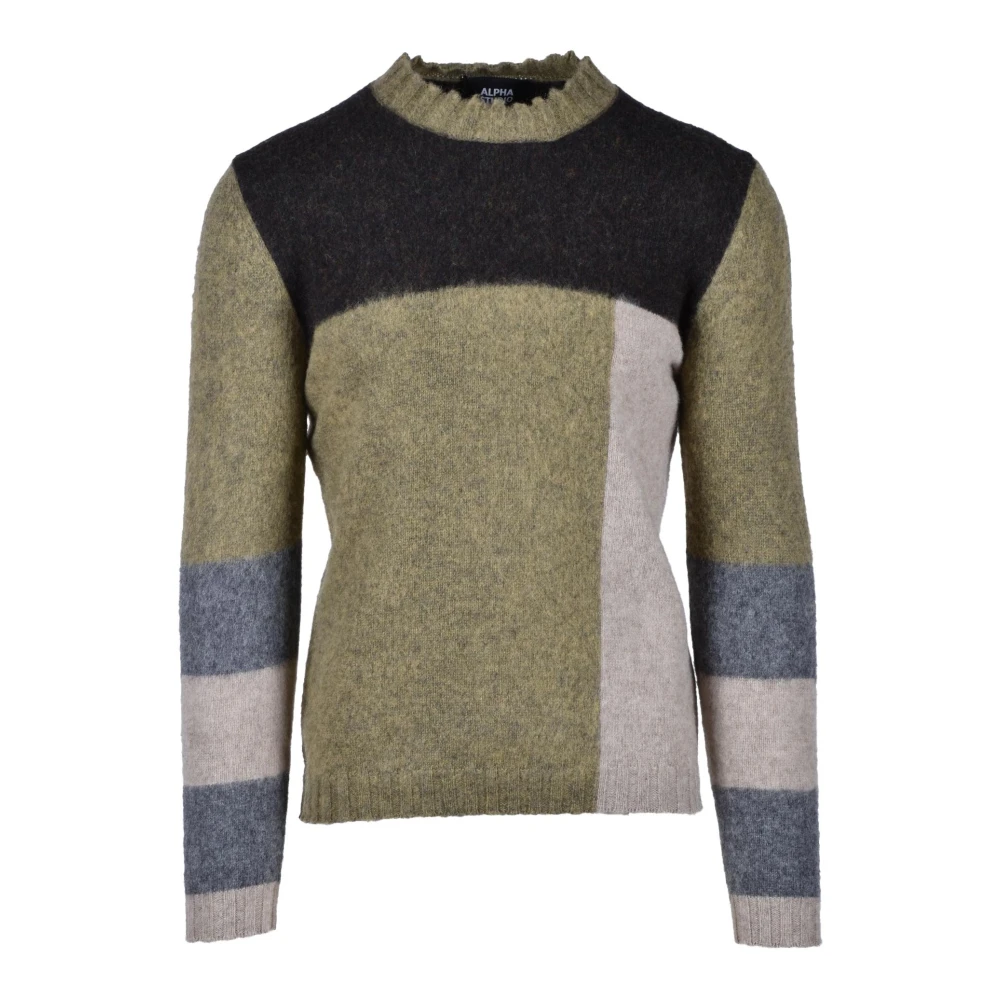 Alpha Studio Wollen Gebreide Trui Multicolor Heren