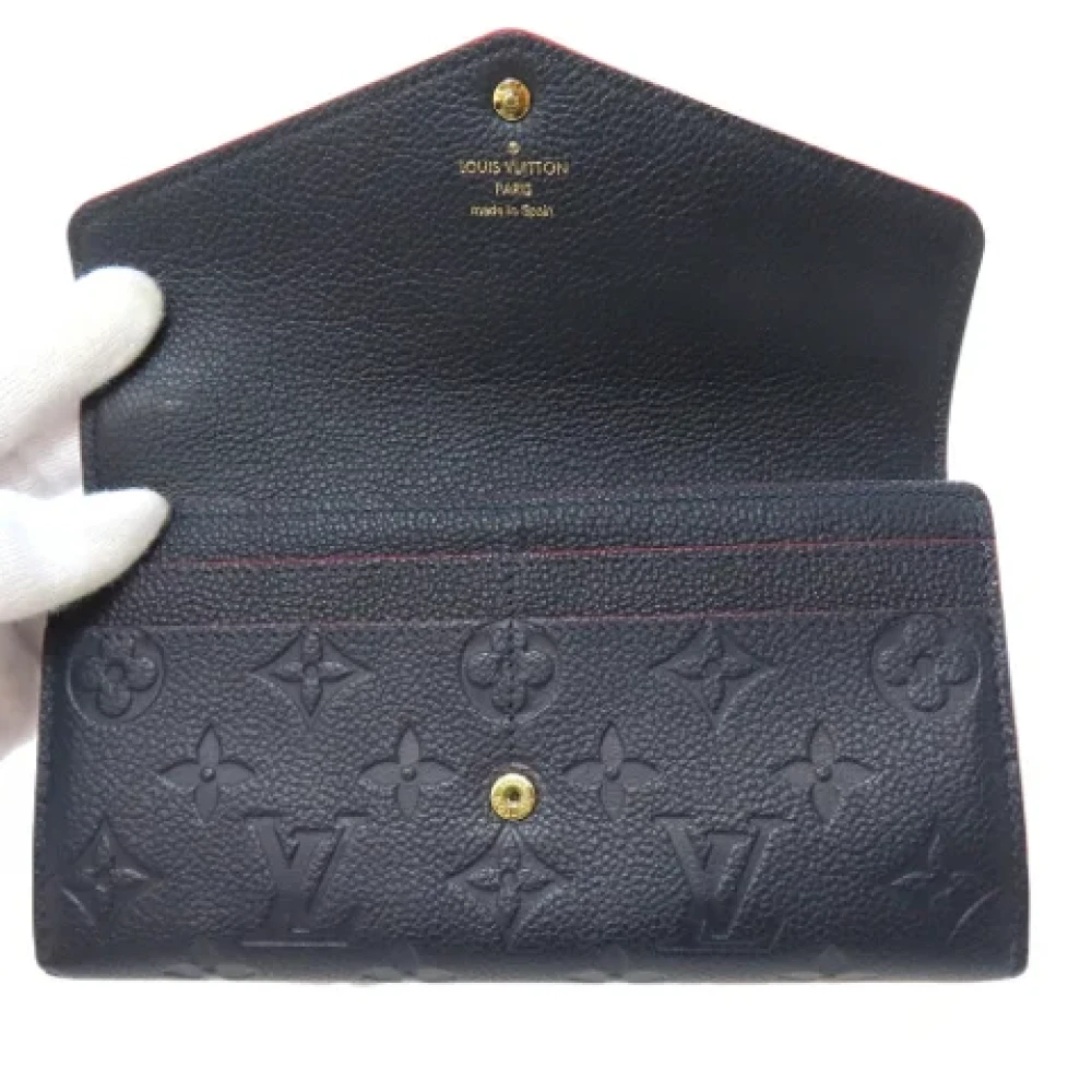 Louis Vuitton Vintage Pre-owned Leather wallets Blue Dames
